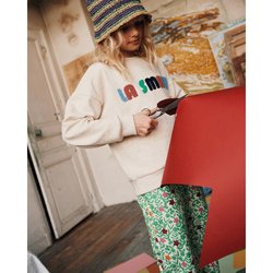 Pantalon droit imprimé floral FRANGIN FRANGINE X LA REDOUTE image