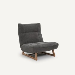 Fauteuil noyer et tissu velours côtelé, Lafar AM.PM image