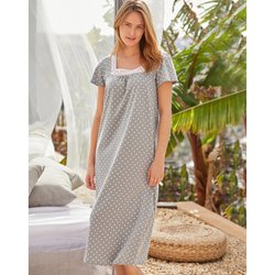 Chemise de nuit longue, détail macramé ANNE WEYBURN image
