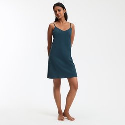 Babydoll con spalline sottili in cotone LA REDOUTE COLLECTIONS image