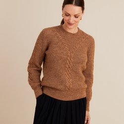 Pull maille fil textile, contenant du mohair ANNE WEYBURN image
