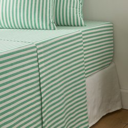 Drap plat en coton, Soizic vert LA REDOUTE INTERIEURS image