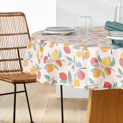 Nappe ronde coton enduit Citron LA REDOUTE INTERIEURS image