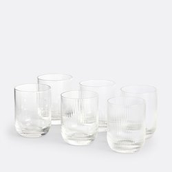 Lote de 6 vasos de agua de cristal estriado, Stria LA REDOUTE INTERIEURS image