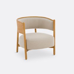 Sillón de hevea y algodón/lino, Natesse LA REDOUTE INTERIEURS image