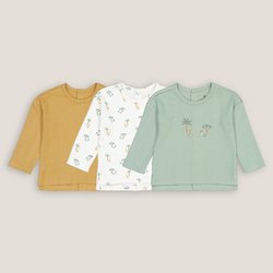 Lot de 3 T-shirts en coton fantaisie LA REDOUTE COLLECTIONS image