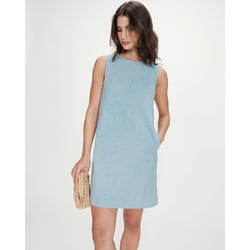 Vestido curto de ganga às riscas VANESSA GRACE & MILA