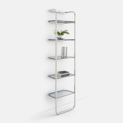 Giorgio Stainless Steel and Tinted Glass Wall Shelf LA REDOUTE INTERIEURS image