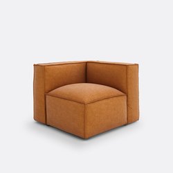 Sofá de canto modulável, em veludo texturizado, Seven LA REDOUTE INTERIEURS image