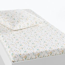 Miria Floral 100% Organic Cotton Fitted Sheet LA REDOUTE INTERIEURS image