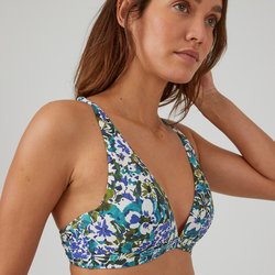 Haut de maillot de bain foulard, imprimé fleurs LA REDOUTE COLLECTIONS image