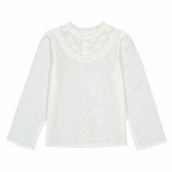 Kids Embroidered Dotted Blouse in Organic Cotton LA REDOUTE COLLECTIONS image