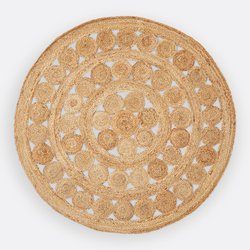 Aftas Border Round Jute Rug LA REDOUTE INTERIEURS image