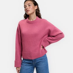 Jersey de lana, cuello redondo, punto grande LA REDOUTE COLLECTIONS image