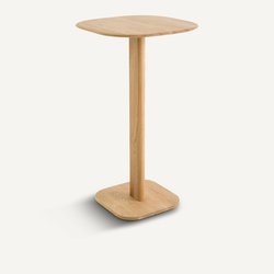 Table bistrot haute, en chêne massif et métal fer, design Gallina, MONCEAU AM.PM image