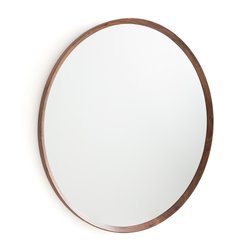 Orion 100cm Diameter Solid Walnut Round Mirror AM.PM image
