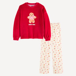Samtpyjama, Weihnachtsmotiv LA REDOUTE COLLECTIONS image