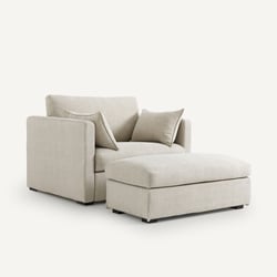 Sofá cama de 2 plazas, en algodón/lino, Néo Kinkajou AM.PM image