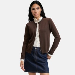 Button-Down Cardigan with Crew Neck in Fine Knit LA REDOUTE COLLECTIONS image