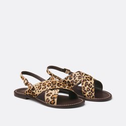 Sandálias em pele, leopardo, Signature LAURINE LA REDOUTE COLLECTIONS image