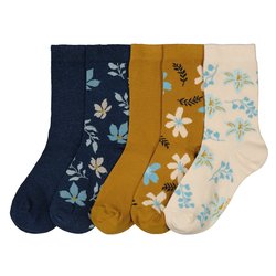 Lote de 5 pares de calcetines con motivo de flores LA REDOUTE COLLECTIONS image
