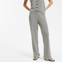 Striped Wide Leg Trousers LA REDOUTE COLLECTIONS image
