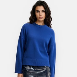Maglia con scollo rotondo, misto lana e cotone LA REDOUTE COLLECTIONS image