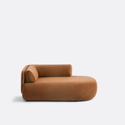 Sofá chaise longue derecho, terciopelo, Meridiano LA REDOUTE INTERIEURS image