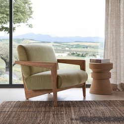 Sessel Izag, Eiche massiv und Samt AM.PM image