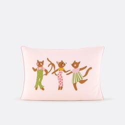 Chats Fleuris Organic Cotton Pillowcase LA REDOUTE INTERIEURS image