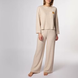 Homewear-Pyjama Stell, weiches Rippmaterial NAF NAF image