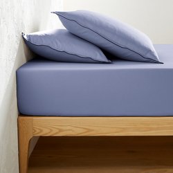 Drap-housse en satin de coton lavé, 118 fils, Victor uni LA REDOUTE INTERIEURS image