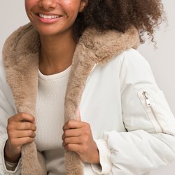 Chaqueta con capucha reversible de tejido mullido LA REDOUTE COLLECTIONS image