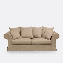 Zetel 2-, 3- of 4-zits, afneembare hoes, in dik linnen, superieur comfort, ADELIA LA REDOUTE INTERIEURS image