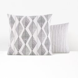 Assane Graphic 100% Washed Cotton Pillowcase LA REDOUTE INTERIEURS image
