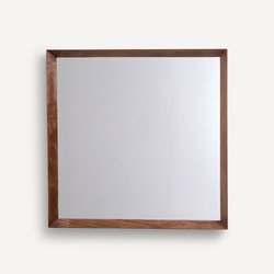 Espelho quadrado, em nogueira maciça, alt. 80 cm, Andromède AM.PM image