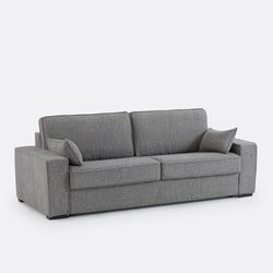 Sofá cama de tela con textura y moteada, con espuma HR premium, Cecilia LA REDOUTE INTERIEURS image