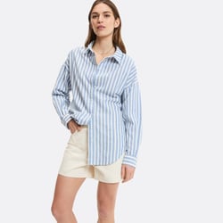 Chemise oversize, à rayures, manches longues, Signature APOLLINE LA REDOUTE COLLECTIONS image