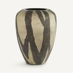 Jarrón de vidrio pintado con rayas mate, al. 20,5 cm, Hedi AM.PM image