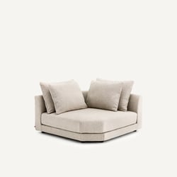 Canapé d'angle modulable en texturé viscose et lin, TIBERIO AM.PM image