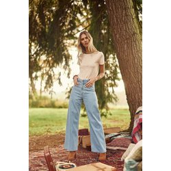 Paphos Printed Straight Jeans with Wide Leg LA PETITE ETOILE image
