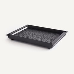 Taca prostokątna z litego dębu rzeźbionego Azael, głębokość 37 cm, obraz AM.PM
