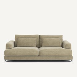Sofá de 4 lugares convertível, em veludo stonewashed, Marsile AM.PM image