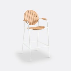 Chassagne Teak & Aluminium Garden Bar Chair LA REDOUTE INTERIEURS image