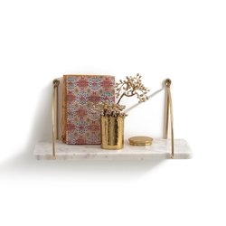 Etagère murale en marbre et laiton L40 cm, Fitia LA REDOUTE INTERIEURS image