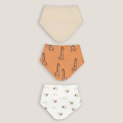 Pack of 3 Bandana Bibs in Cotton LA REDOUTE COLLECTIONS image