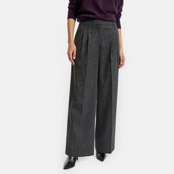 Bukser med vide ben og legg foran LA REDOUTE COLLECTIONS image
