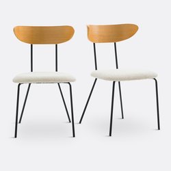 Lot de 2 chaises bouclette, Brooklyn LA REDOUTE INTERIEURS image