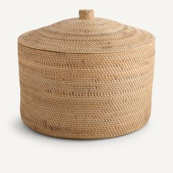 Mirella Rattan and Woven Bamboo Basket AM.PM image