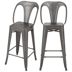 Lot de 2 chaises pour îlot central 67 cm en métal - INDUS RENDEZ-VOUS DÉCO image